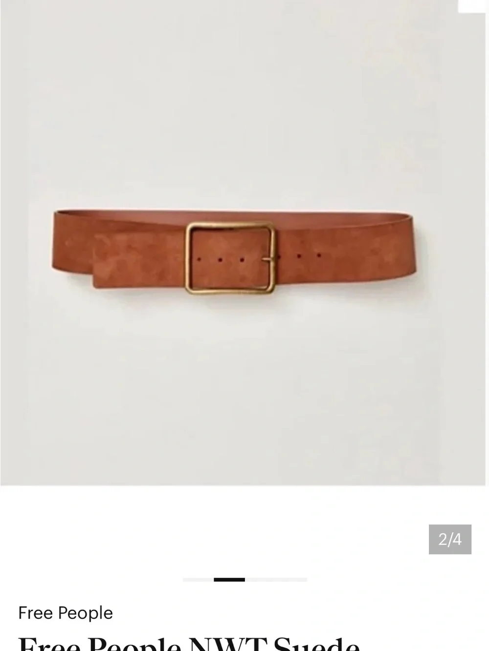 Free People We the Free wide suede orange belt